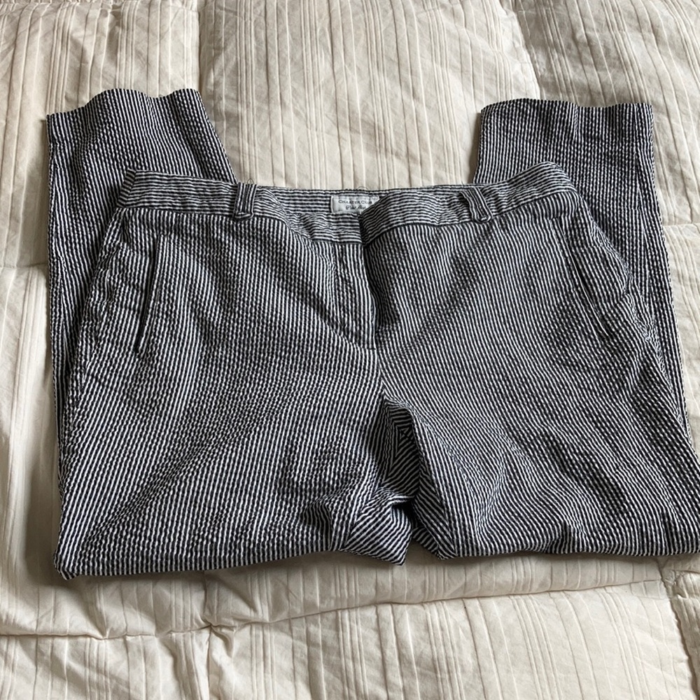 Charter club classic fit striped textured pants size 14